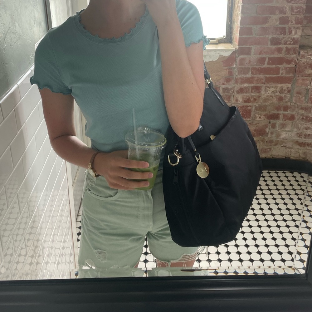 Light blue high rise Zara shorts